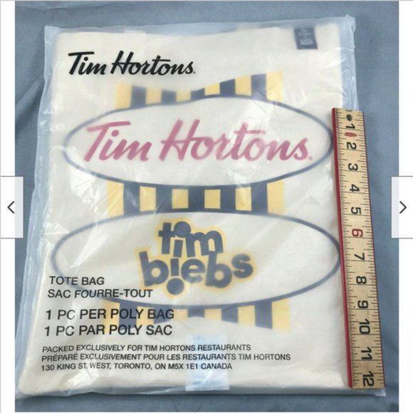 Justin Bieber x Tim Hortons Fanny Pack & Cotton Tote Bag Tim Biebs NEW Set of 2 - Picture 5 of 7